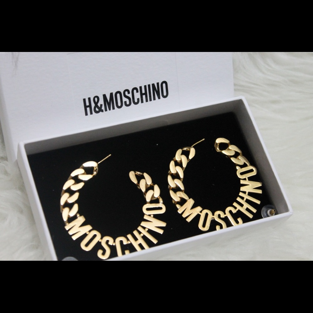 MOSCHINO [TV] H&M Gold Plated Hoop Earrings